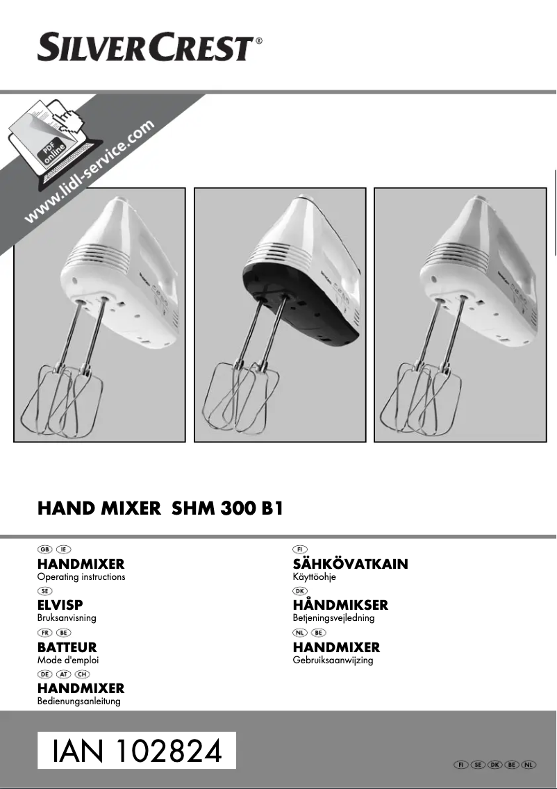 Page 1 de la notice Manuel utilisateur SilverCrest SHM 300 B1