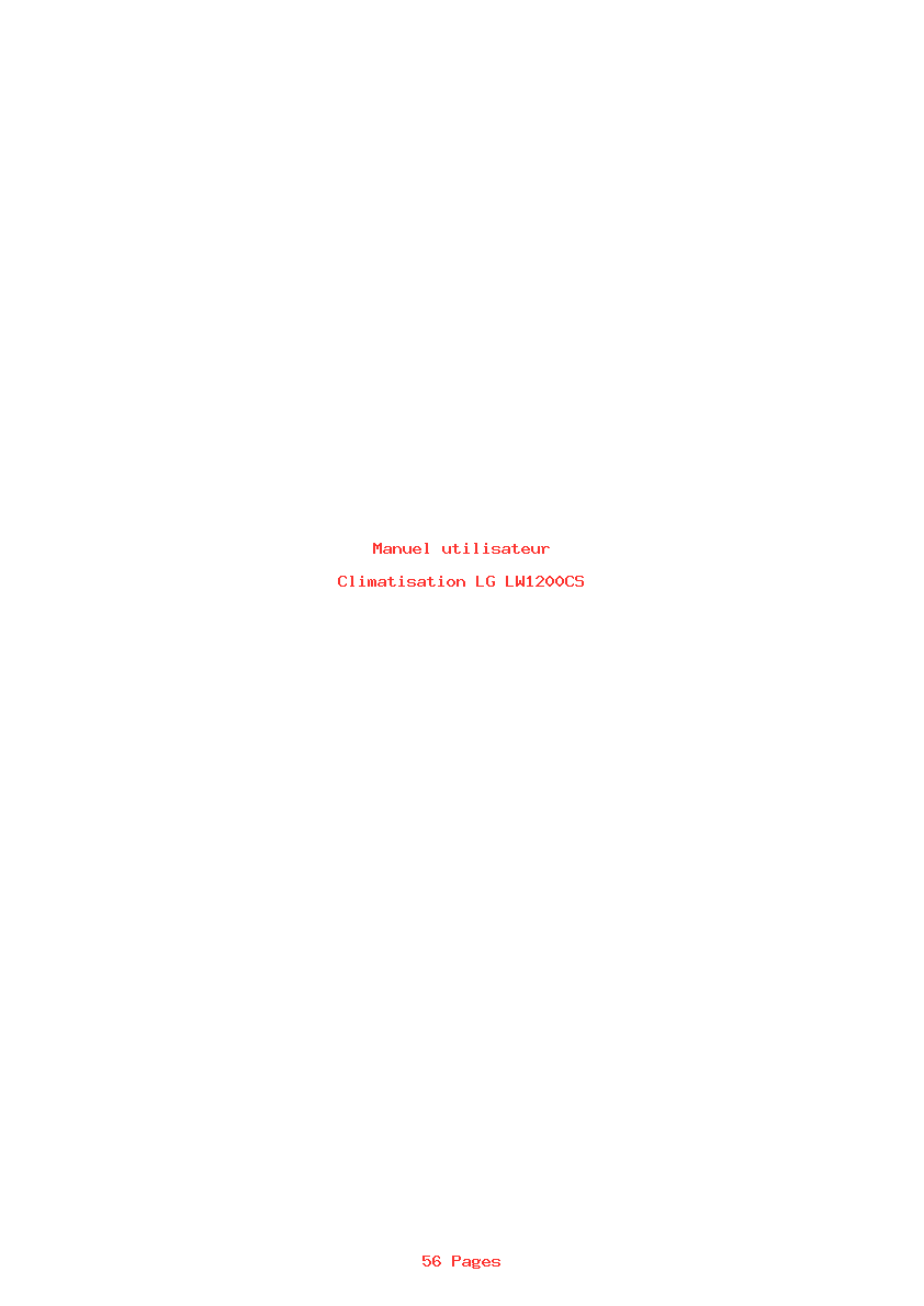 Page 1 de la notice Manuel utilisateur LG LW1200CS