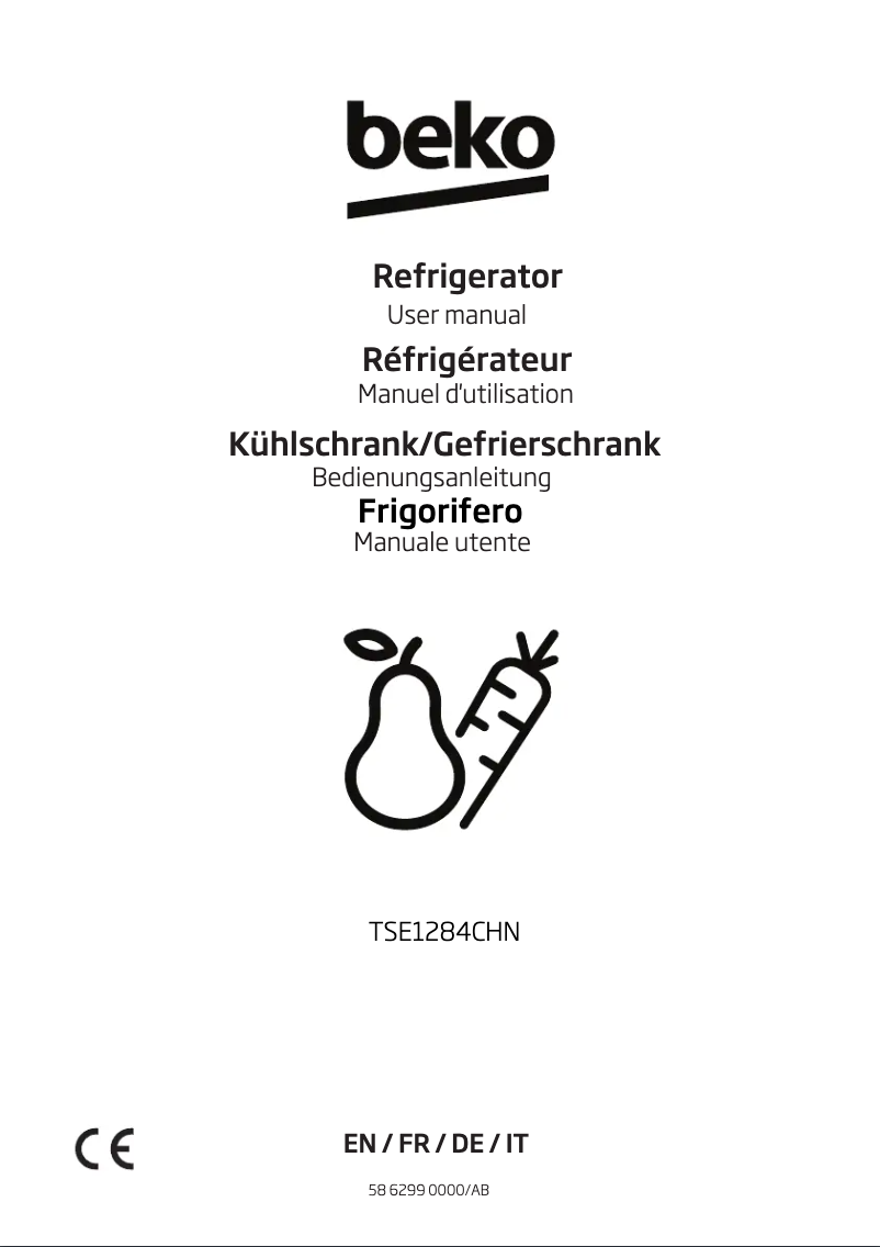 Page 1 de la notice Manuel utilisateur Beko TSE1284CHN