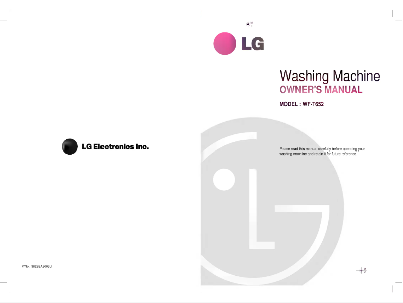 Page 1 de la notice Manuel utilisateur LG WF-T8017TP