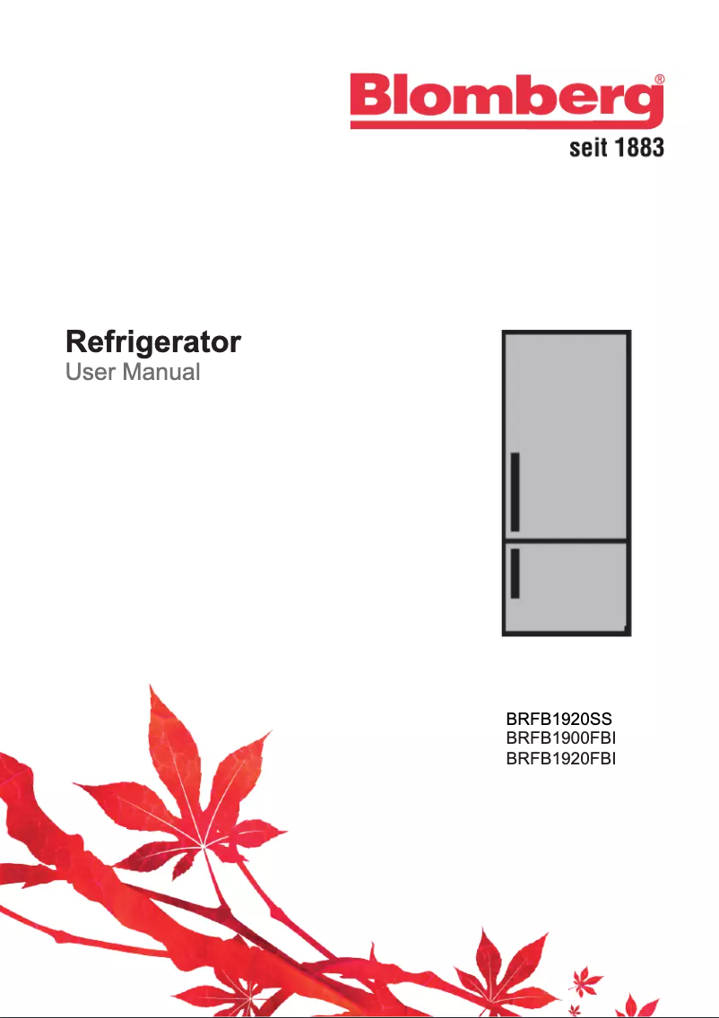 Page 1 de la notice Manuel utilisateur Blomberg BRFB 1920 FBI