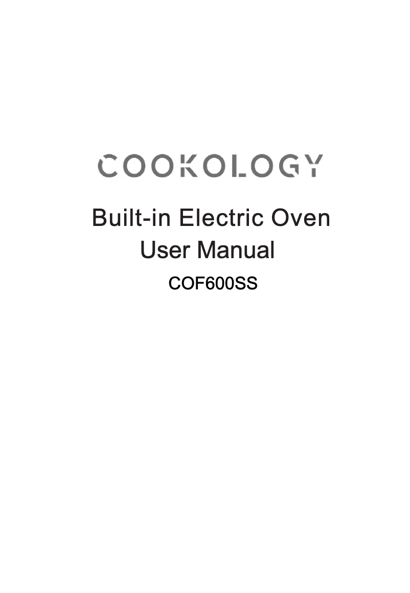 Page 1 de la notice Manuel utilisateur Cookology COF600SS