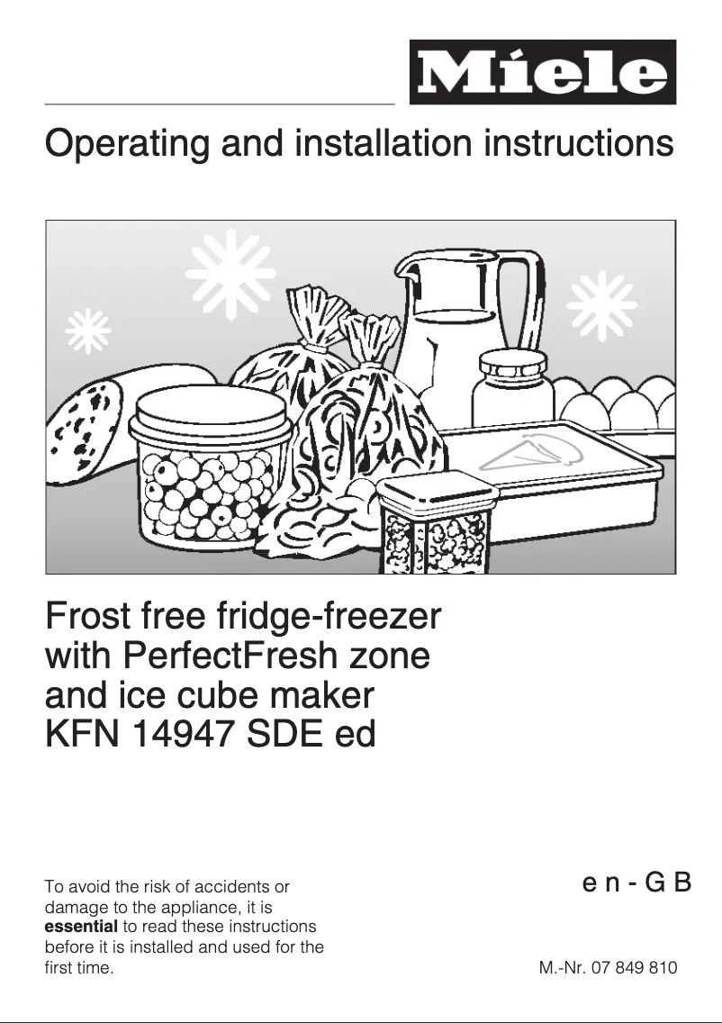 Página 1 del manual Manual de usuario Miele KFN 14947 SDE ed