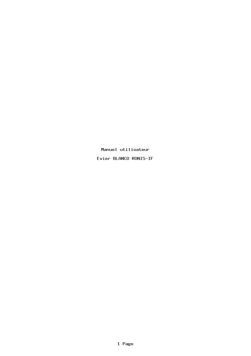Page 1 de la notice Manuel utilisateur BLANCO RONIS-IF