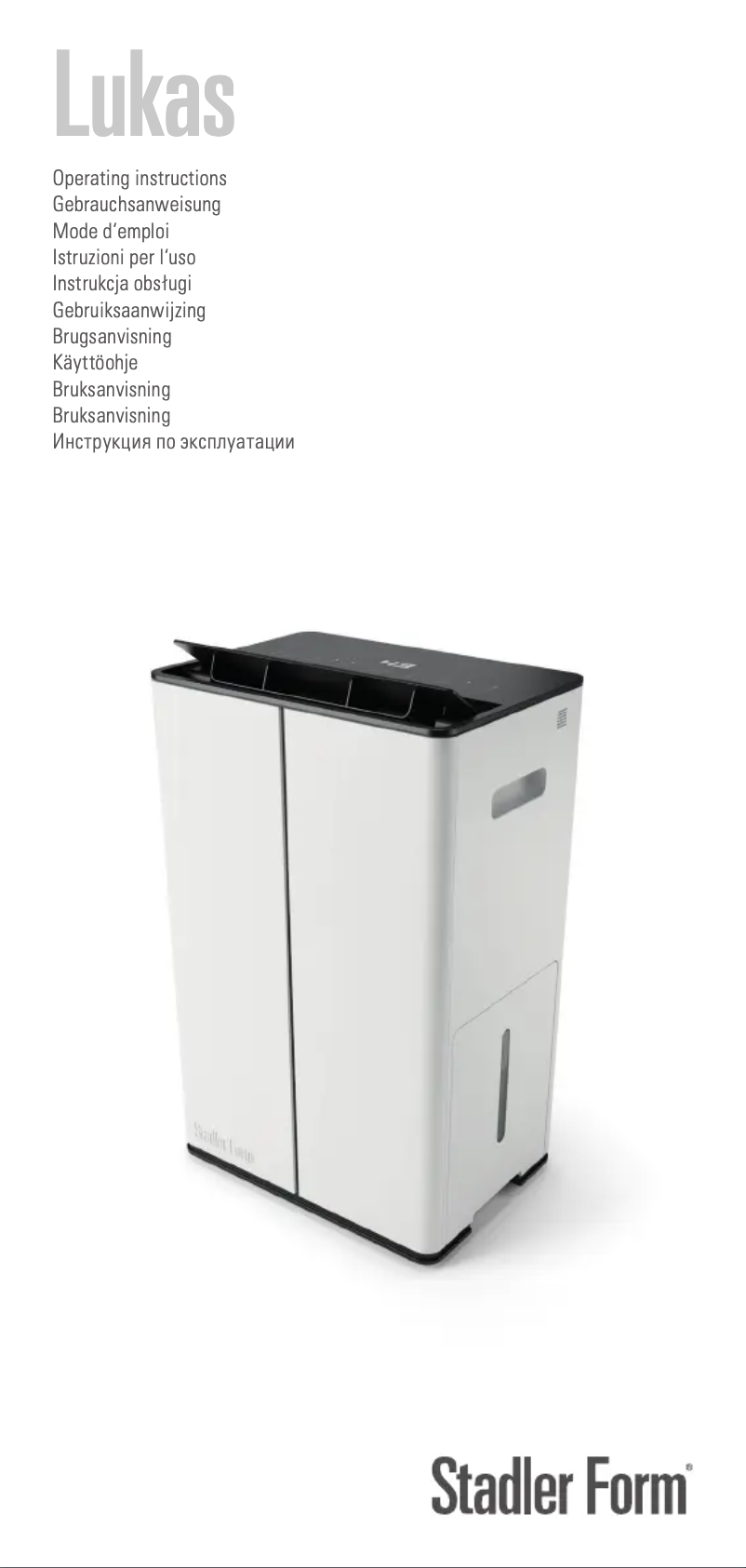 Page 1 de la notice Manuel utilisateur Stadler Form Lukas