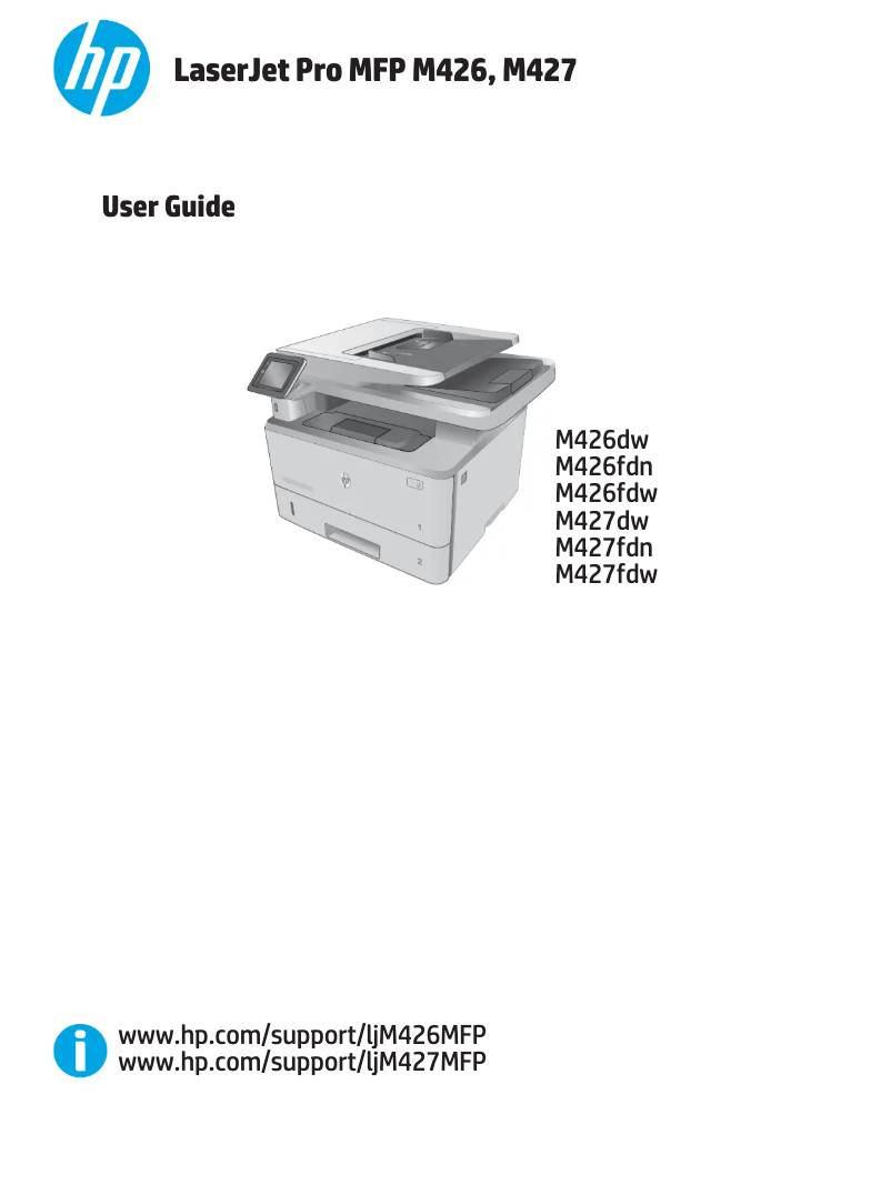 Página 1 del manual Manual de usuario HP LaserJet Pro MFP M426dw