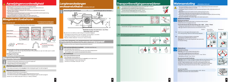 Page 1 of the manual Installation Guide Siemens WM14E362FG