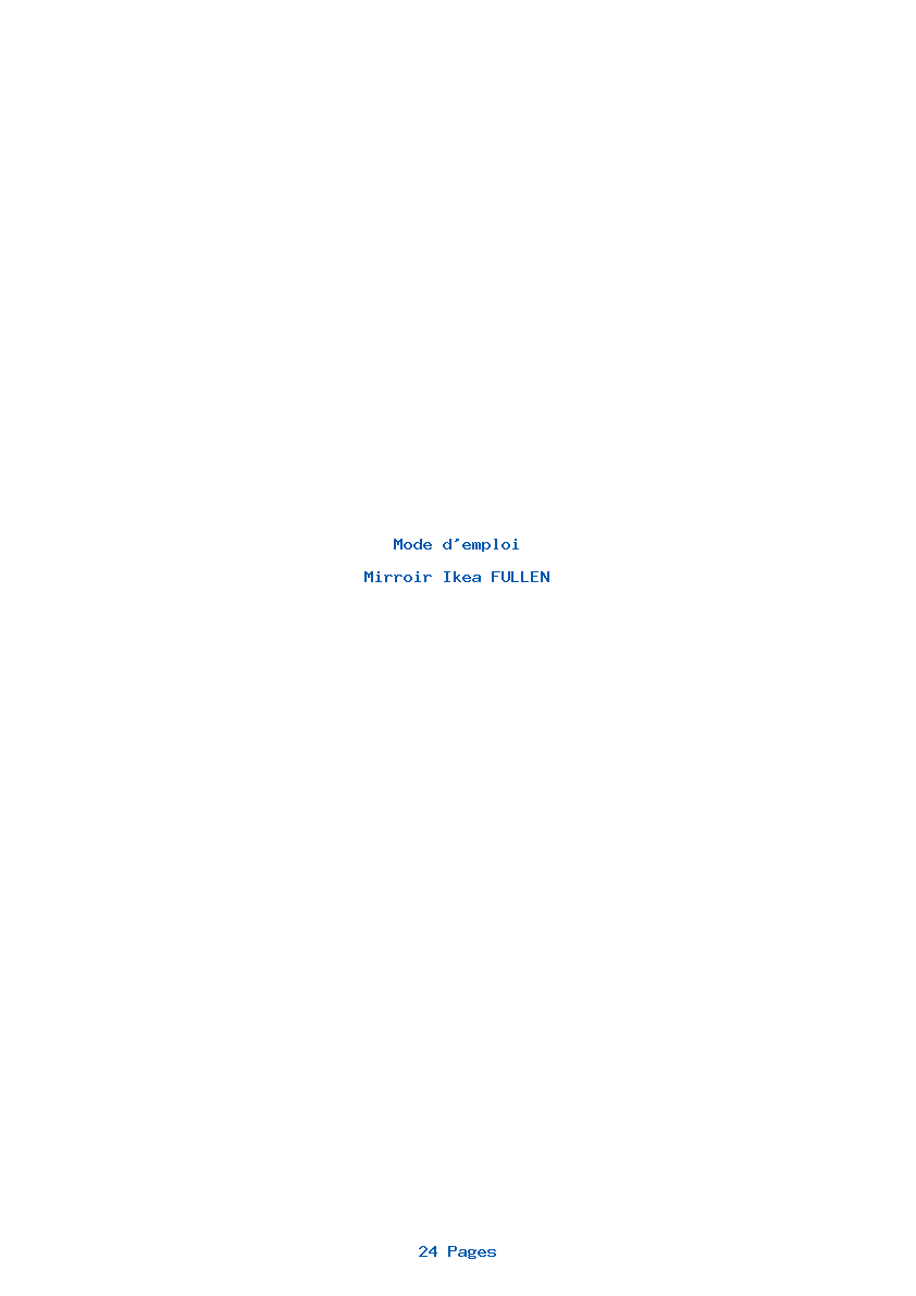 Page 1 de la notice Mode d'emploi Ikea FULLEN