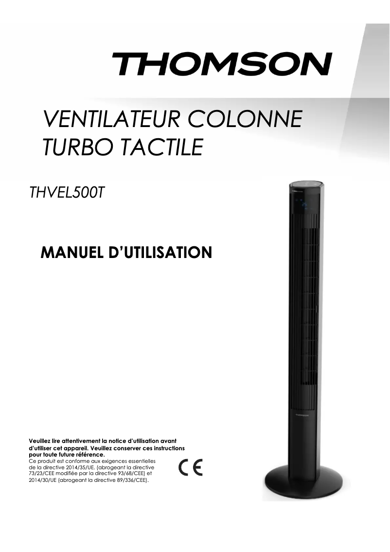 Page 1 de la notice Manuel utilisateur Thomson THVEL 500T