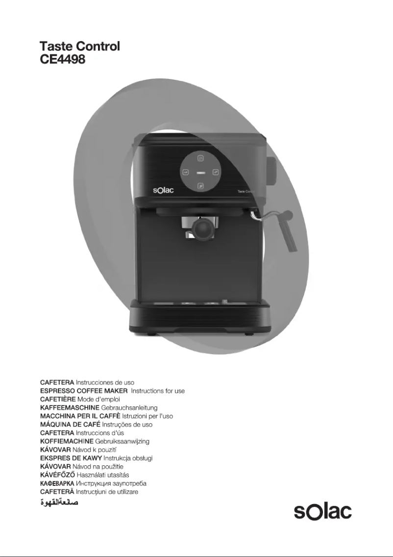 Page 1 de la notice Manuel utilisateur Solac Taste Control CE4498