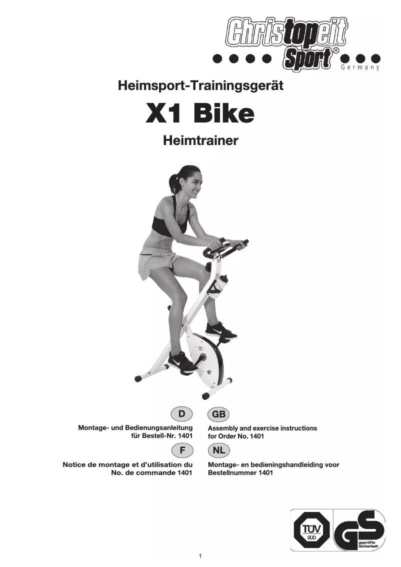 Page 1 de la notice Manuel utilisateur Christopeit X 1