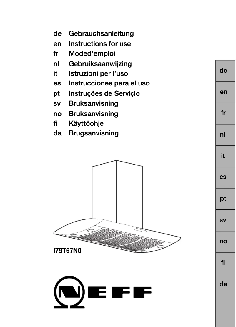 Página 1 del manual Manual de usuario Neff IBT 7967 N I79T67NO
