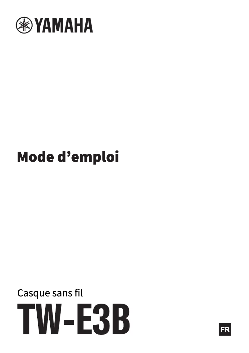 Page 1 de la notice Manuel utilisateur Yamaha TW-E3B