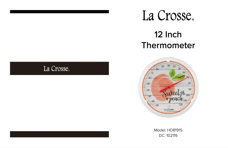 Page 1 de la notice Manuel utilisateur La Crosse Technology HD81915