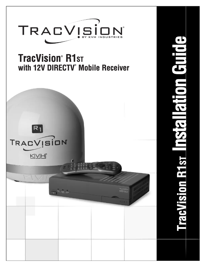 Page 1 de la notice Manuel utilisateur KVH TracVision R1ST