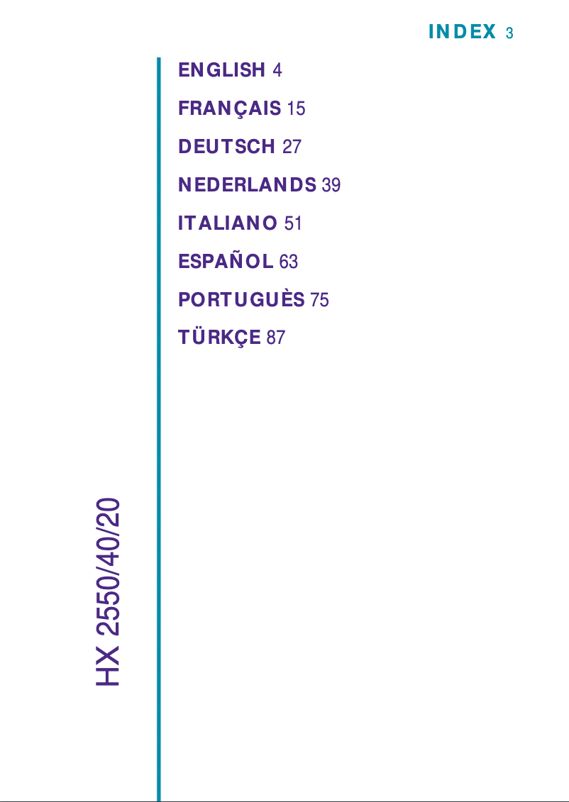 Page 1 of the manual User Manual Philips Sonicare SensiFlex HX2520