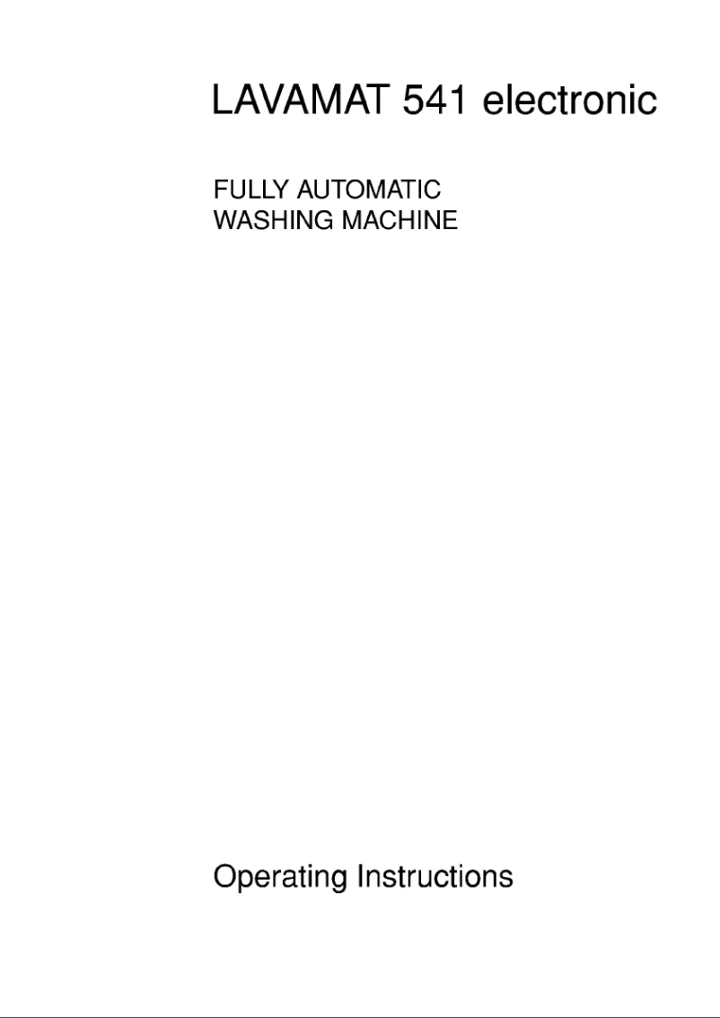 Página 1 del manual Manual de usuario AEG Lavamat 541 BZ