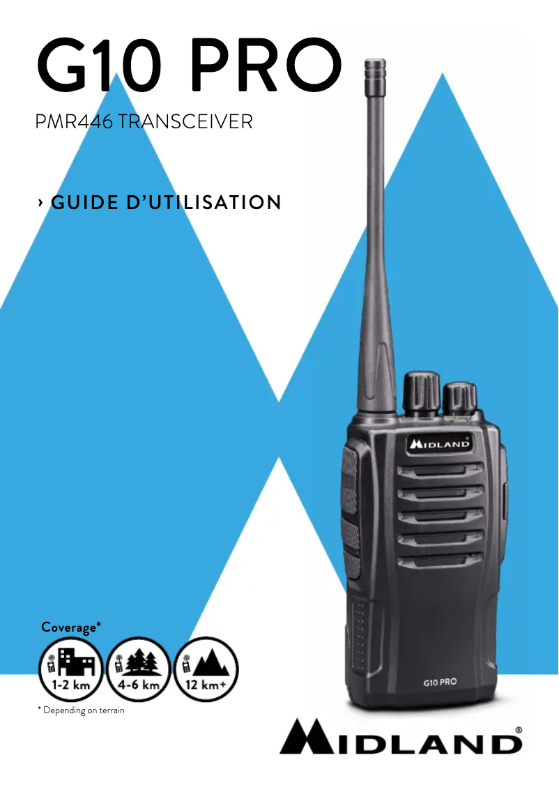 Page 1 de la notice Manuel utilisateur Midland G10 Pro