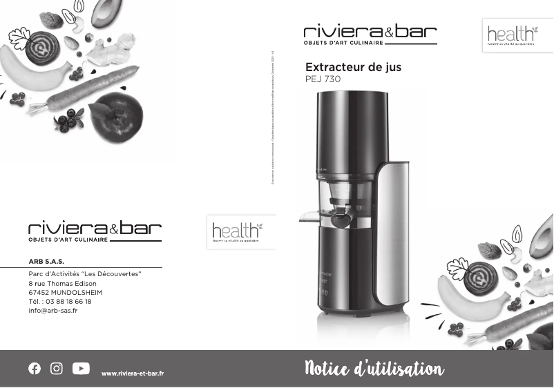 Página 1 del manual Manual de usuario Riviera & Bar PEJ730