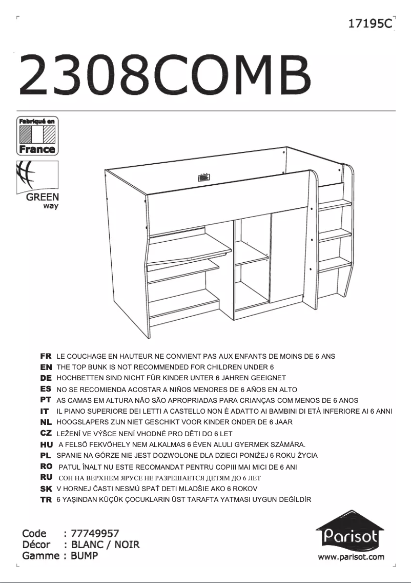 Página 1 del manual Manual de usuario Parisot 2308COMB