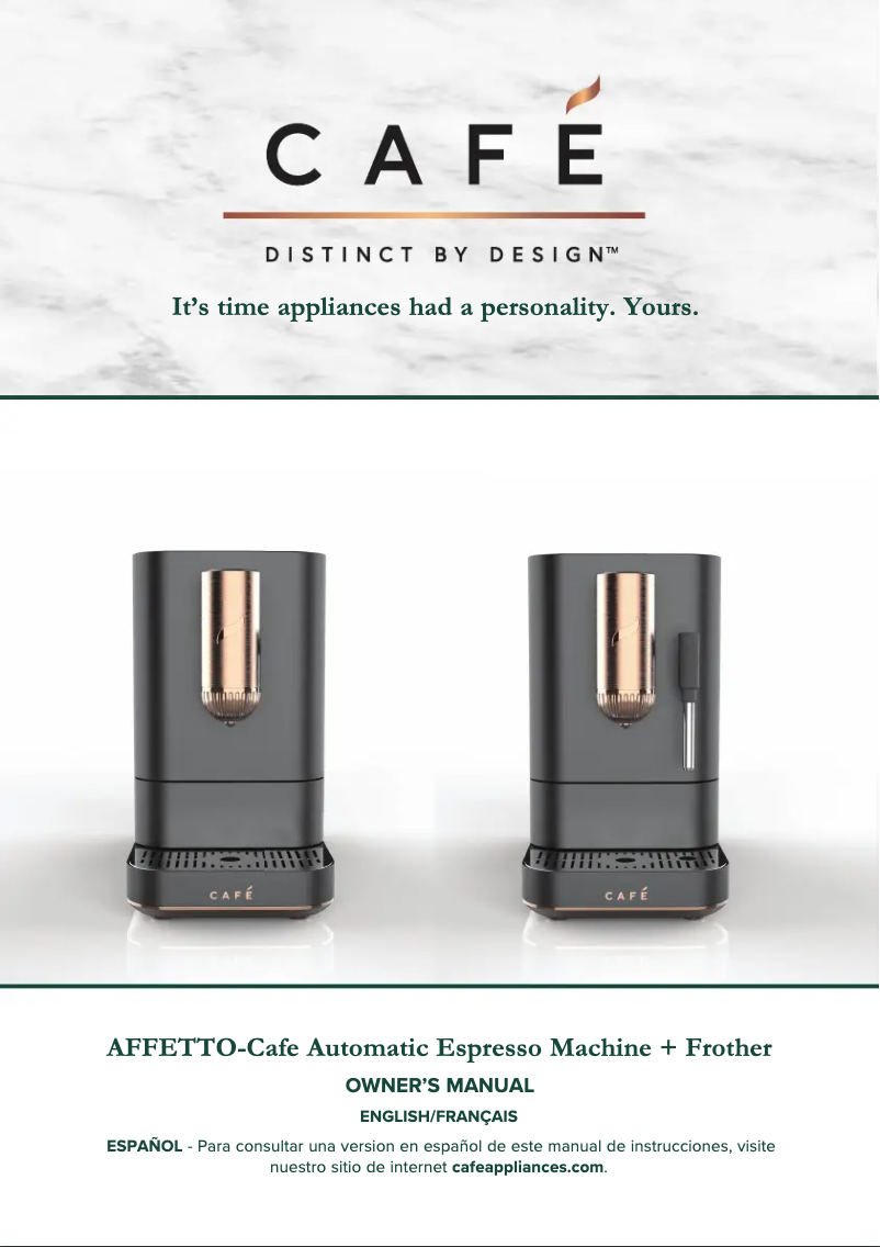 Página 1 del manual Manual de usuario GE Café C7CEBAS3RD3