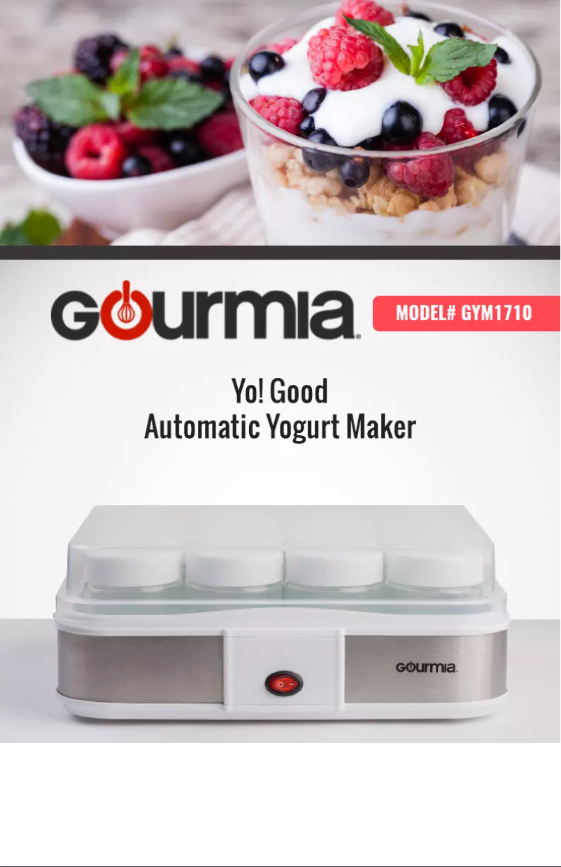 Page 1 de la notice Manuel utilisateur Gourmia Yo! Good GYM1710
