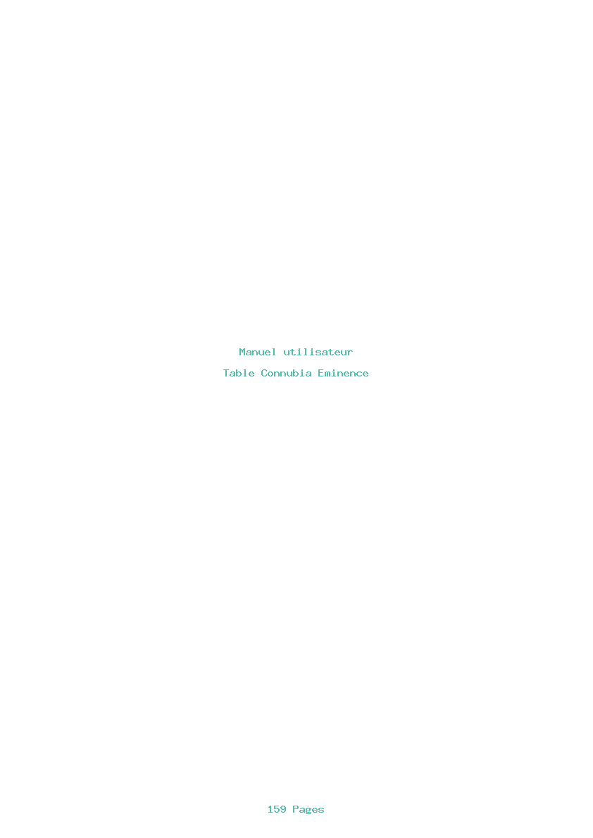 Page 1 de la notice Manuel utilisateur Connubia Eminence