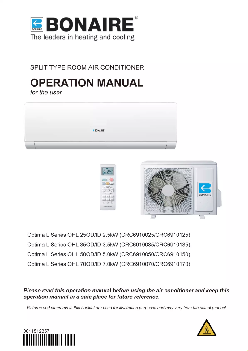 Page 1 de la notice Manuel utilisateur Bonaire OHL-25ID