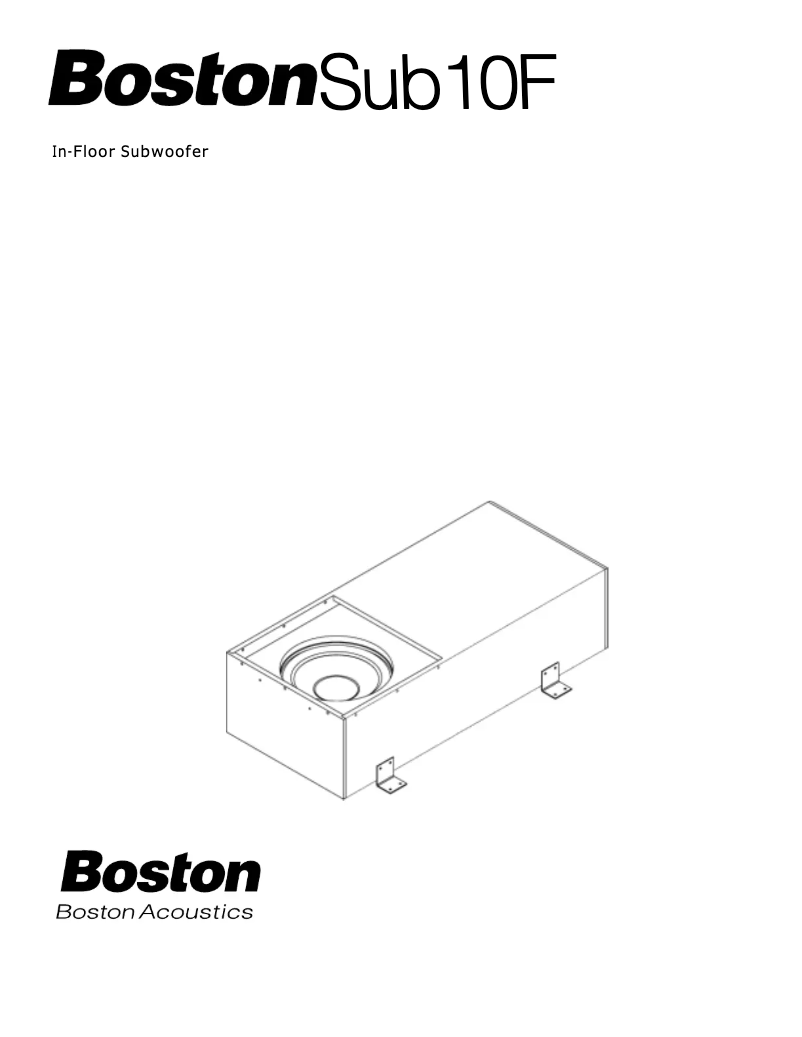Page 1 de la notice Manuel utilisateur Boston Acoustics Sub10F