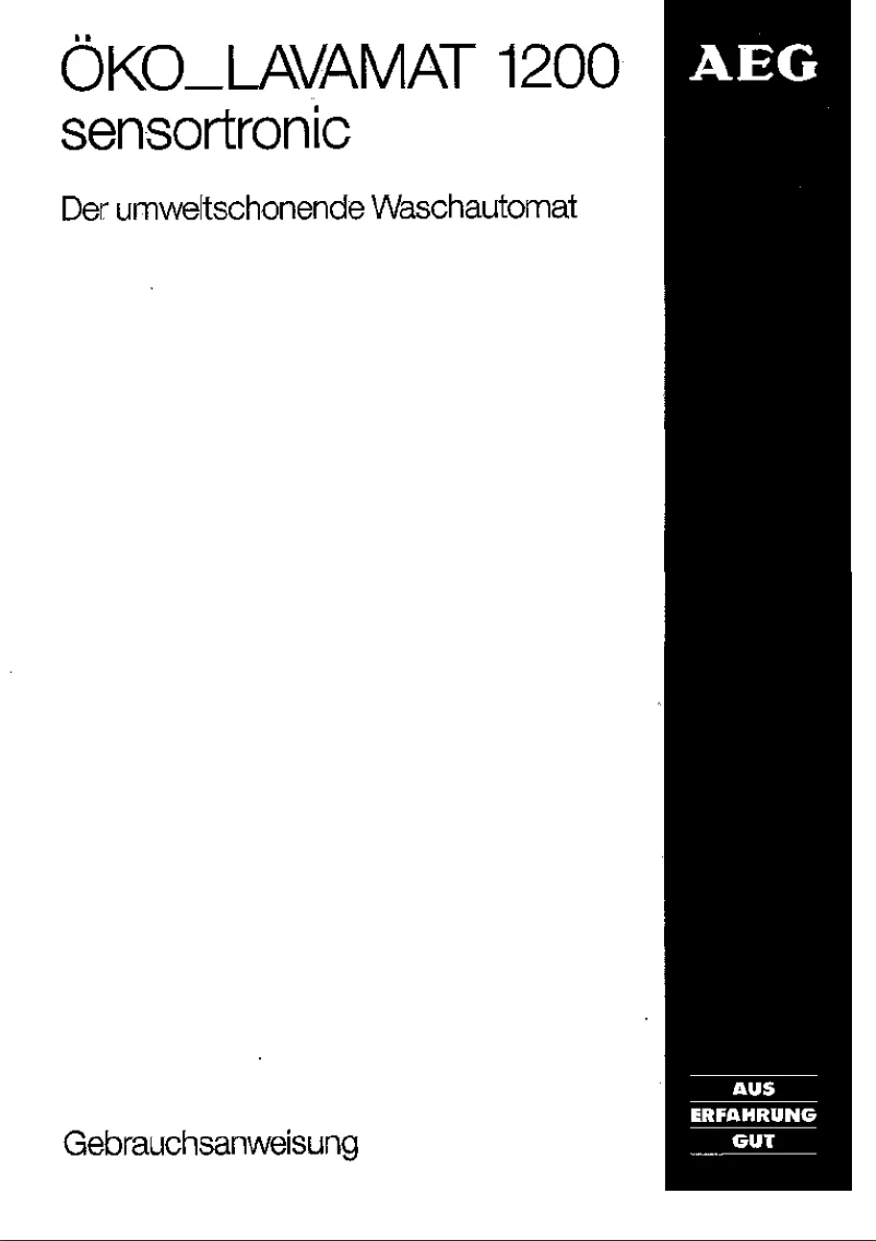 Page 1 de la notice Manuel utilisateur AEG Lavamat 1200