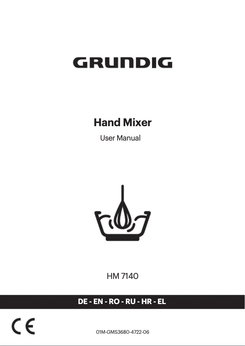 Page 1 of the manual User Manual Grundig Delisia Novus HM7140