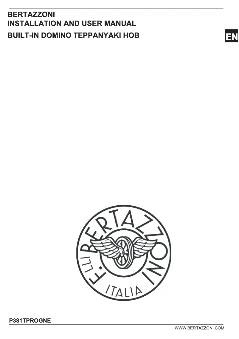 Page 1 de la notice Manuel utilisateur Bertazzoni P381TPROGNE