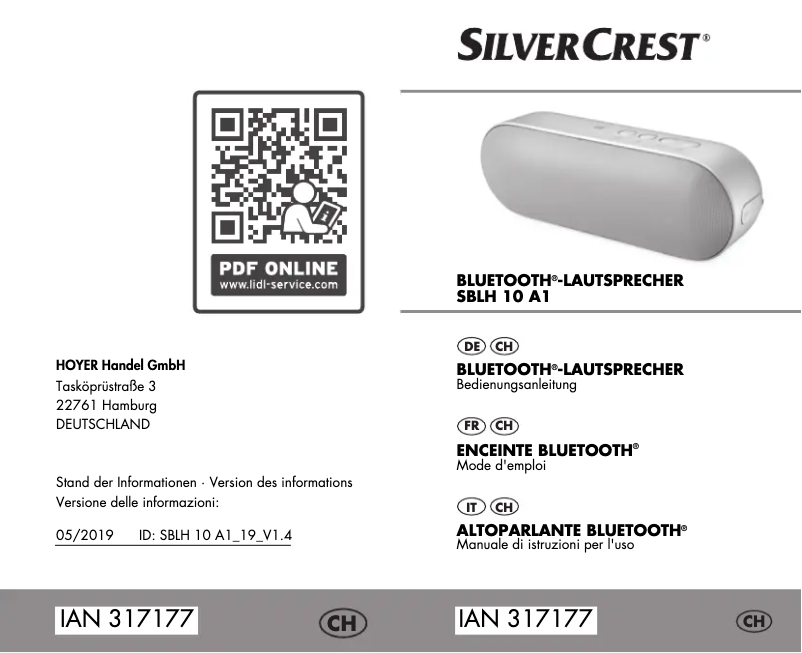 Page 1 de la notice Manuel utilisateur SilverCrest SBLP 4.2 A1