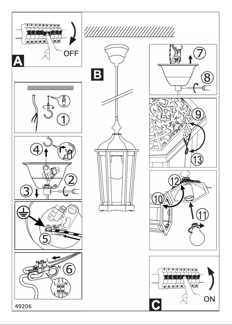 Page 1 de la notice Manuel utilisateur Eglo Vintage Kinghorn