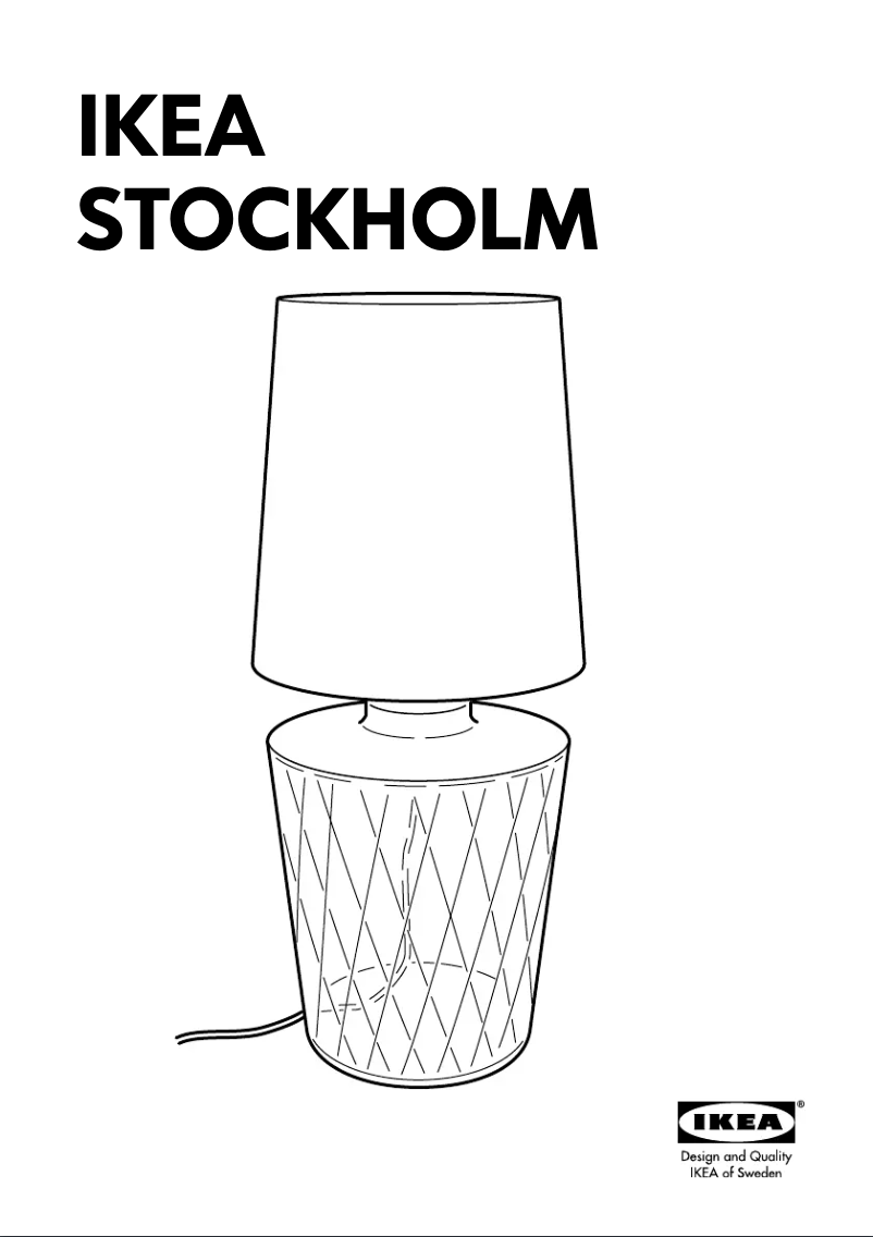 Page 1 de la notice Manuel utilisateur Ikea STOCKHOLM (Desk)