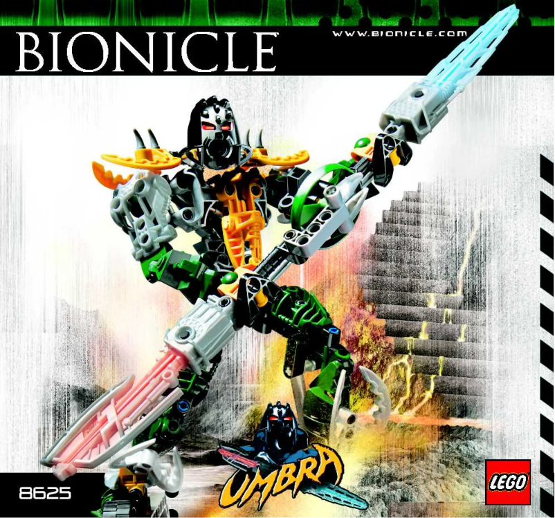 Page 1 de la notice Manuel utilisateur Lego Bionicle 8625