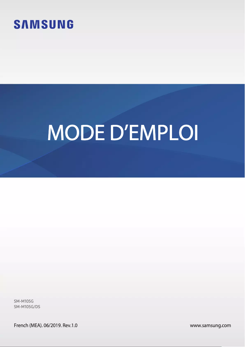 Page 1 de la notice Manuel utilisateur Samsung Galaxy M10