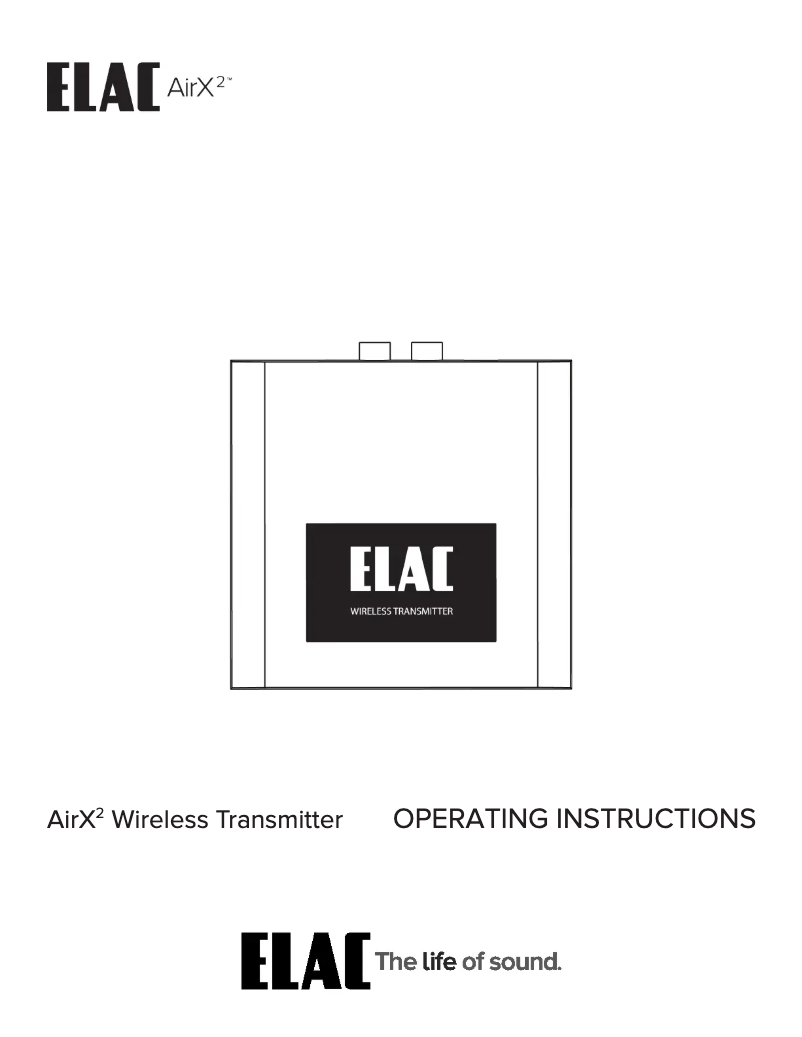 Page 1 de la notice Manuel utilisateur ELAC AirX2