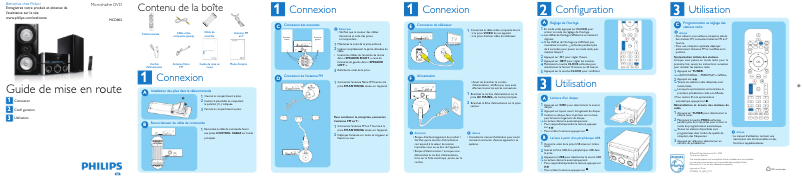 Page 1 de la notice Guide de démarrage rapide Philips MCD802