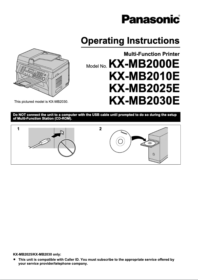Página 1 del manual Manual de usuario Panasonic KX-MB2025E