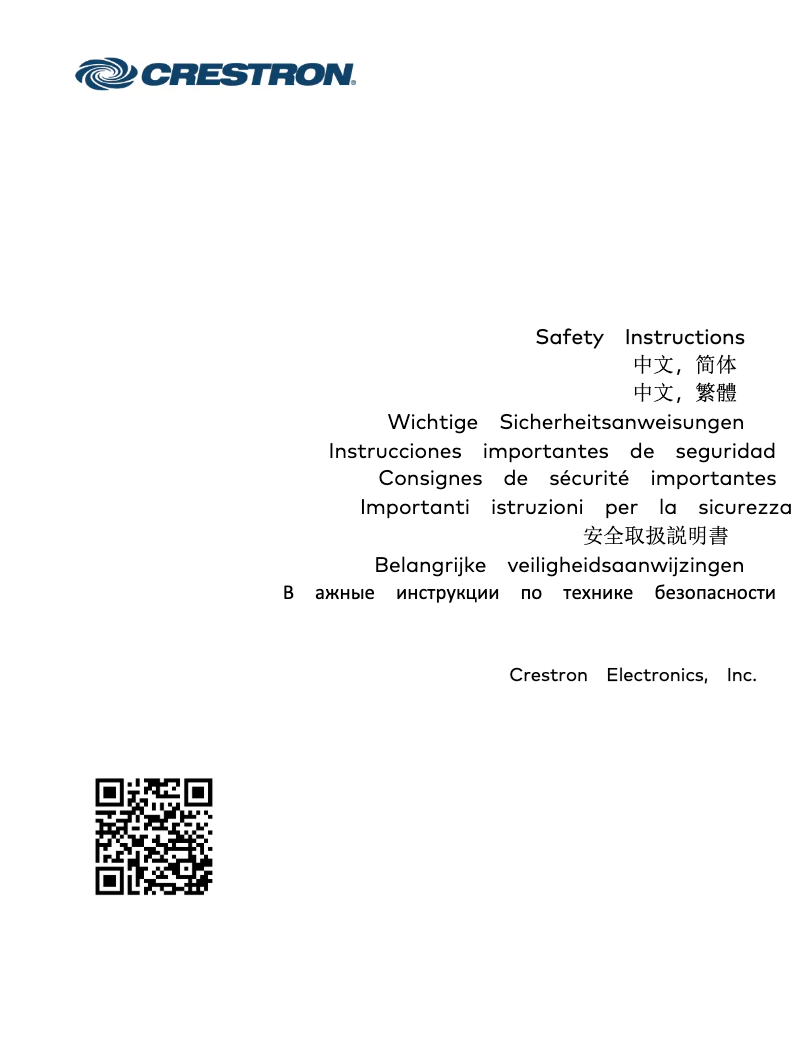 Page 1 of the manual User Manual Crestron TSS-1070