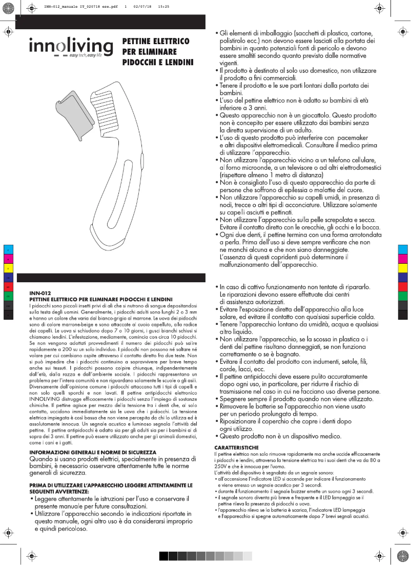 Page 1 of the manual User Manual Innoliving INN-012
