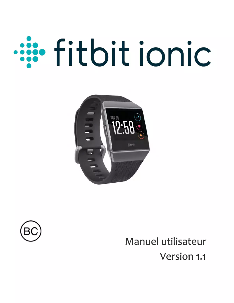 Page 1 of the manual User Manual Fitbit IONIC