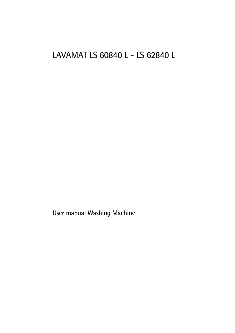 Página 1 del manual Manual de usuario AEG LS 62840L
