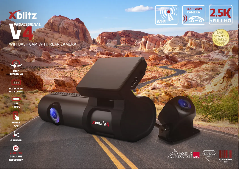 Page 1 of the manual Technical Sheet Xblitz V4 Professional