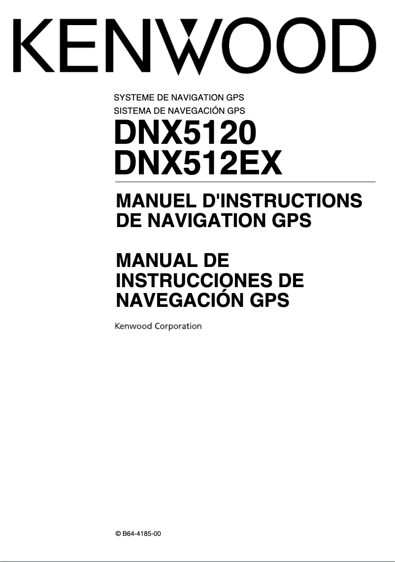 Page 1 de la notice Mode d'emploi Kenwood DNX5120