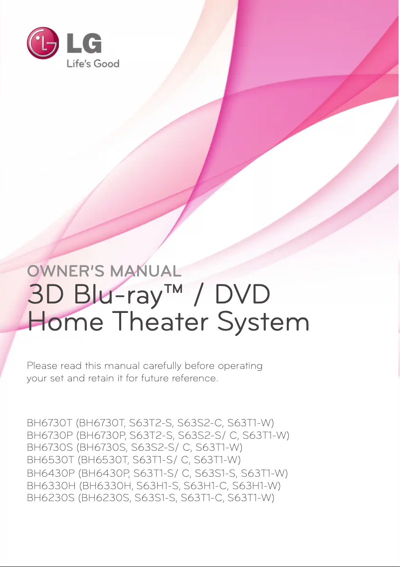 Page 1 of the manual User Manual LG BH6330H