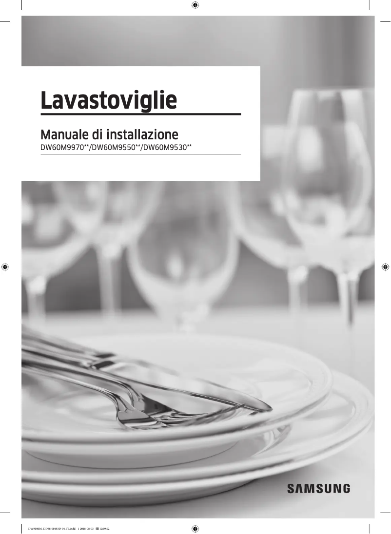 Page 1 de la notice Guide d'installation Samsung DW60M9530BB/ET