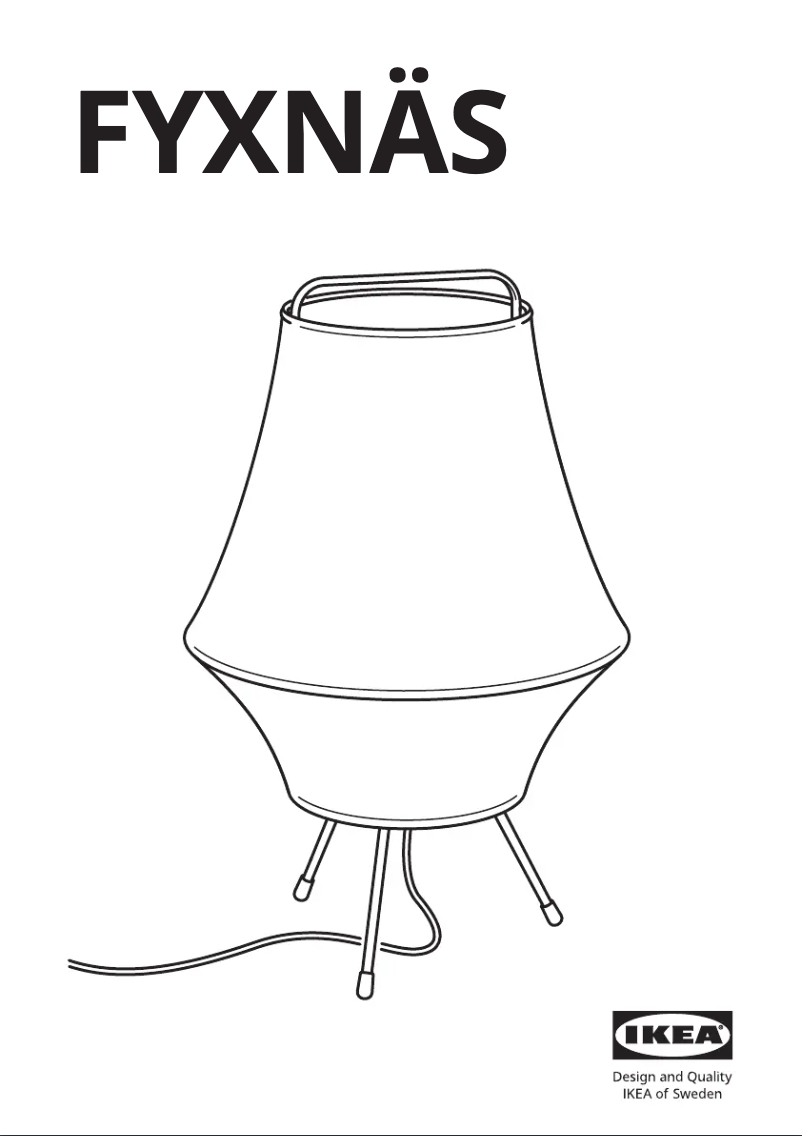 Page 1 de la notice Manuel utilisateur Ikea FYXNÄS 304.307.82