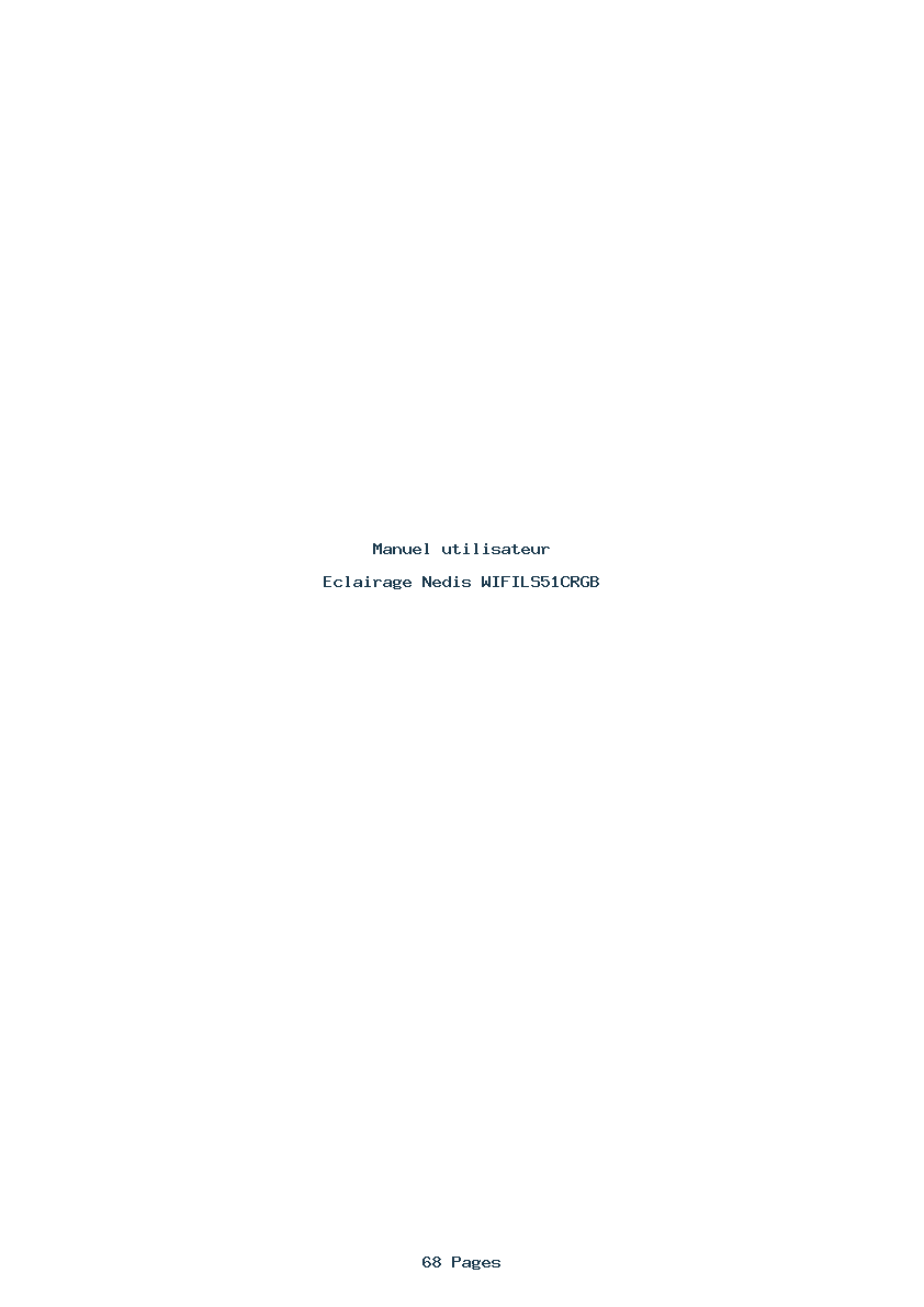 Page 1 de la notice Manuel utilisateur Nedis WIFILS51CRGB